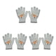 thumbnail image 4 of Sonducket 1 par de guantes de invierno para niños, pequeñas cubiertas para dedos artesanales de punto con patrón de dragón para niños, al aire 3piezas Gris Sonducket CBP342256, 4 of 6