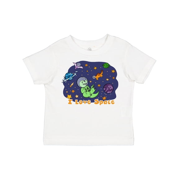 Inktastic I Love Space Cute Dinos and Planets Boys or Girls Toddler T-Shirt