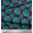 thumbnail image 3 of Soimoi polyester Crepe Fabric Floral Mandala Print Fabric by the Yard 42 Inch Wide, 3 of 3