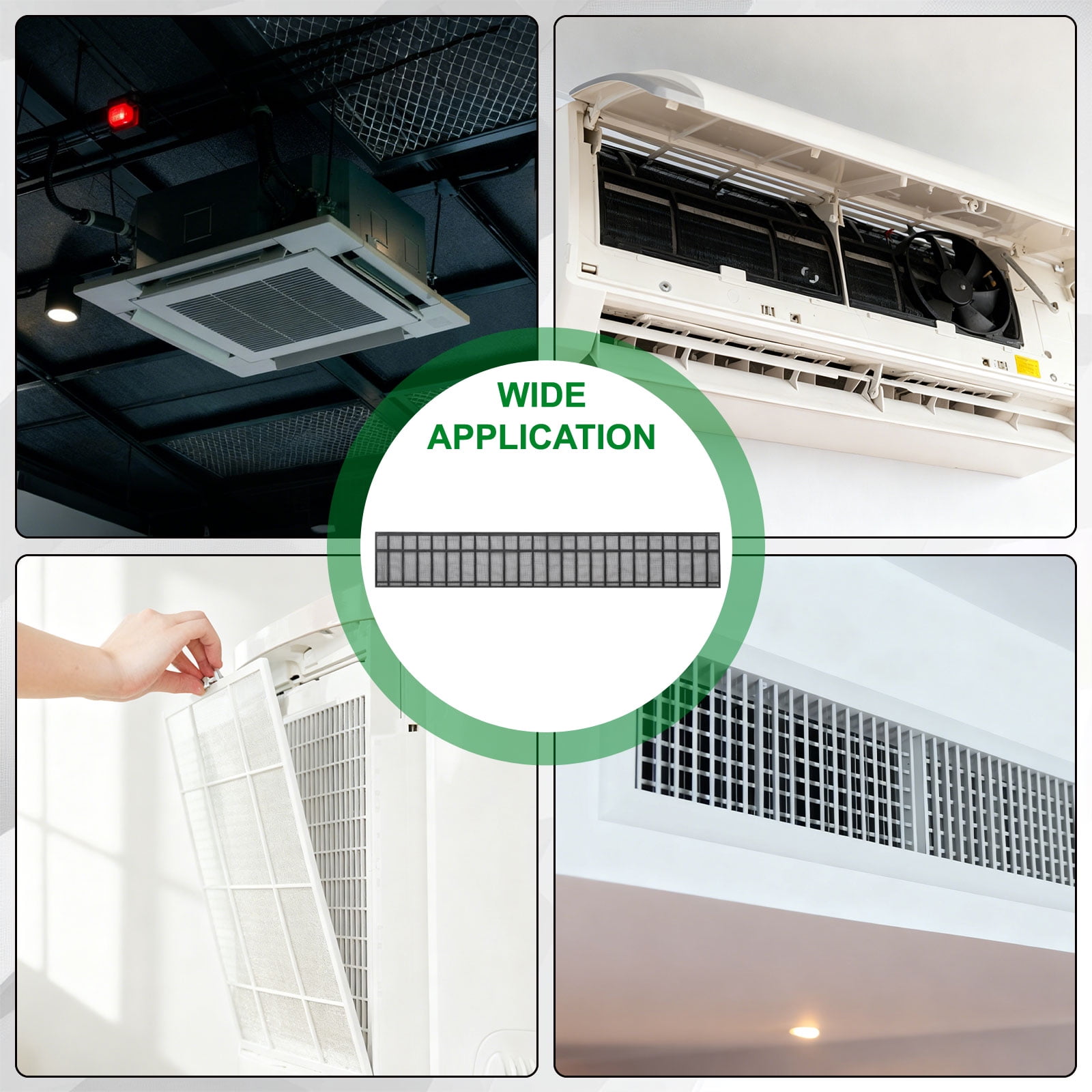 Uxcell Room Air Conditioner Filters Replacement (47" x 6.3") - Air Filter Replacement Parts Nylon Air Filter Screen Mesh Sheet for Home/Air Conditioning