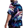 thumbnail image 3 of Starry Shark Men's Casual Poplin Printed Button Down Short Sleeve Summer Beach Shirts - Unisex, 3 of 6