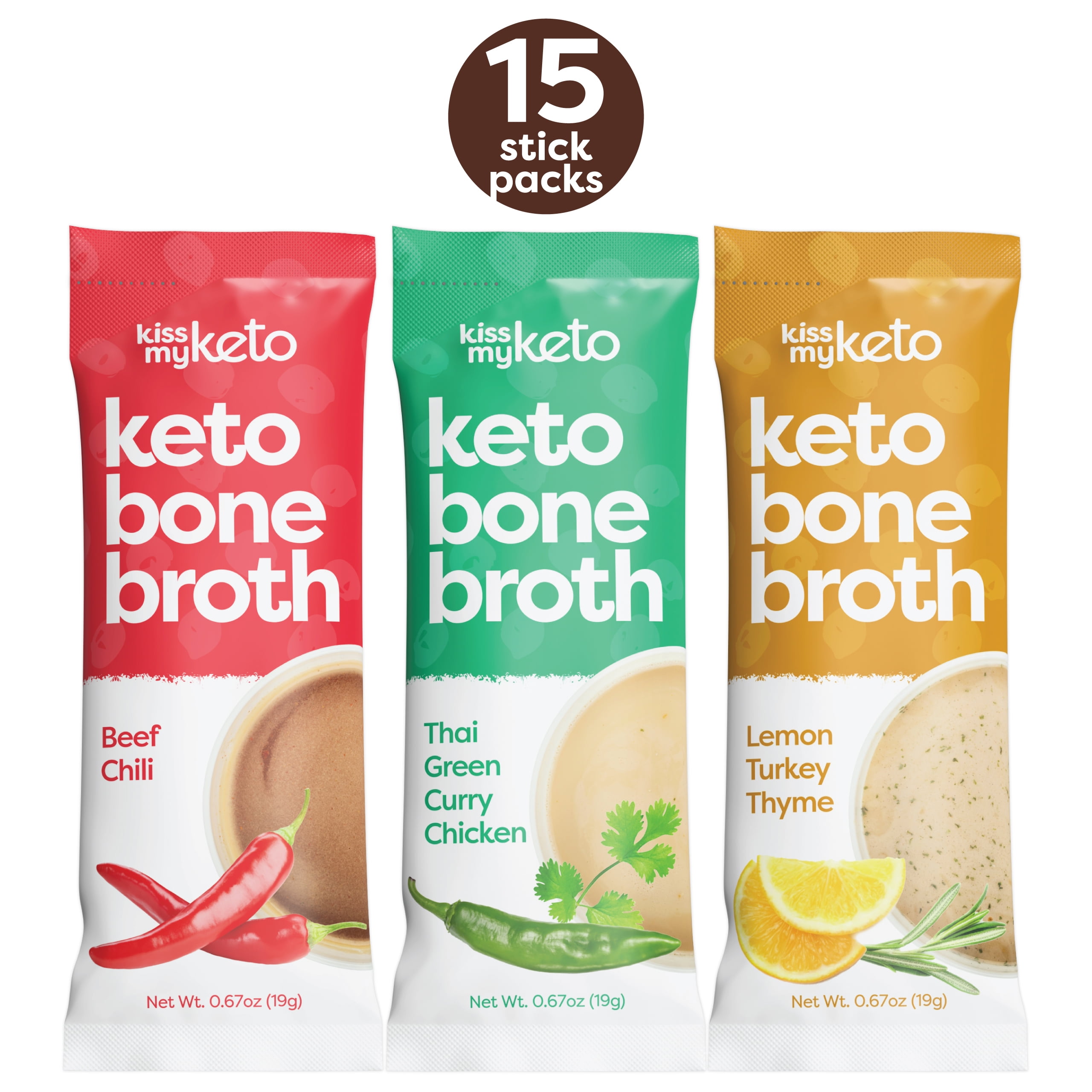 Kiss My Keto Instant Bone Broth Powder Travel Sachets — Low Carb