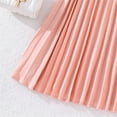 thumbnail image 6 of Little Girl Skirt Suit Cotton Button Flutter Crop Top Belted Ruffle Skirt Fashion Children 2 Piece Matching Sets 8-11Y, Pink, 11 Years, 6 of 6