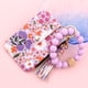 thumbnail image 5 of Sonducket Cartera con estampado floral para mujer con de silicona llavero 2024 de cuentas de silicona bolso de tarjeta Ropa, zapatos y accesorios Miscelánea ocho, 5 of 6