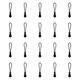 thumbnail image 1 of 20pcs deportes mochila bolsa con cremallera cuerda bolso con cremallera cabezas tirando cabezas de cuerda (negro), 1 of 6