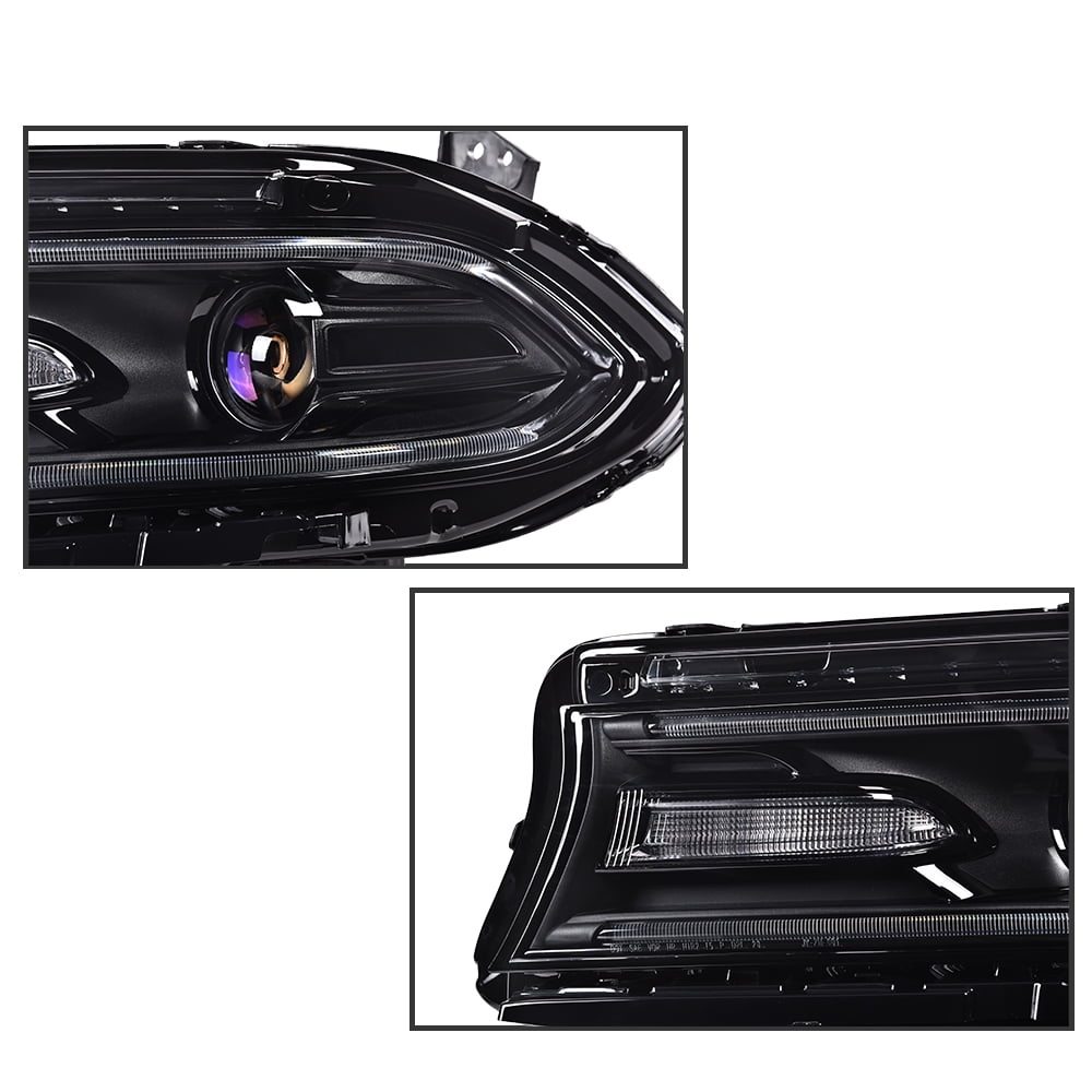 PIT66 Headlight Pair W/O Logo Left Driver Side, Fit for Dodge Charger 2015-2021