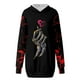 thumbnail image 5 of Primavera informal para mujer y otoño con bolsillo Estampado de Halloween Manga larga Vestido suelto con capucha para mujer Pompotops hdfakjf3646, 5 of 5