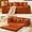 Orange, variant on 82'' Boneless Loveseat Sleeper Sofa, Convertible Sofa Bed with Side Pocket Cup Holders, Corduroy Pull Out Floor Couch with 5 Pillows, Folding Mattress Couch for Small Spaces No Assembly (Green)