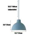 thumbnail image 7 of Nordic Style Colorful Metal Pendant Light Fixture for Dining Room Table Minimalism Simple Hanging Lamp Adjustable Height Kitchen Island Pendant Lighting Industrial Ceiling Chandelier, 7 of 7
