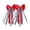 Martin Boot Bows B, variant on Boot Ribbons for Cowboy Boots Plaid Satin Ribbon Bow Boot Bows with Glitter Pearl Accents Holiday Birthday School Farm Accessory for Red White Buffalo Check