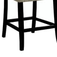thumbnail image 4 of Modern Counter Height Chairs - Fabric Upholstered Bar Stools - Ivory & Black - Set of 2, 4 of 4