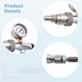 thumbnail image 3 of CGA347 Paintball Filling Station, Stainless Steel Air Rifle PCP Charging Adaptor with 0.31" Quick Connect, 4500PSI Inflation Valve Kit with Easy-Read Pressure Gauge for SCBA Tanks, 3 of 5