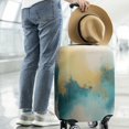 thumbnail image 2 of Teal Marble Gold Abstract Pattern Luggage Cover Fashion Suitcase Cover Baggage Covers Fit 25-28 Inch Luggage (Go Travel), 2 of 5
