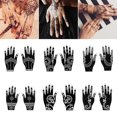 thumbnail image 3 of New Fashion Henna Tattoo Stencil Temporary Hand Tattoos DIY Body Art Paint Sticker Template Indian Wedding Painting Kit Tools, 3 of 4