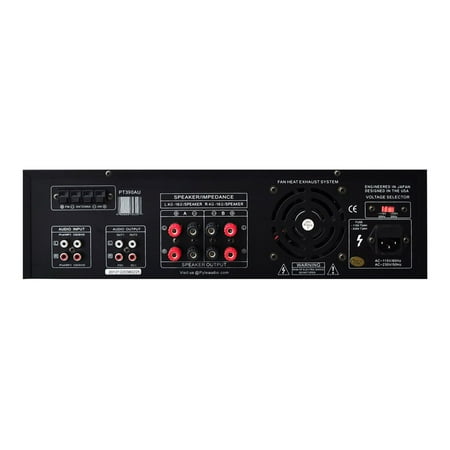 PYLE - 300W 4-Ch. Stereo Receiver - Black