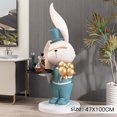 thumbnail image 3 of Estatuas de conejo para decoración del hogar, animales, mesa, sala de estar, suelo, accesorios para el hogar, sofá, bandeja decorativa grande, adornos, 3 of 5