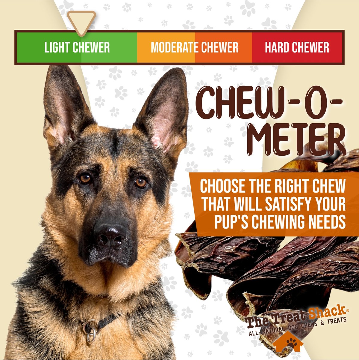 The Treat Shack Beef Springs High-Protein Jerky Dog Treats, 6CT