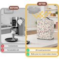 thumbnail image 4 of ZIATUBLES Ice Cream Machine Cover Dust Stain Kitchen Appliance Protection with Front Pocket Easy to Clean Home Counter Decor Accessories, 15.35" x 9.84" x 18.11", Flower Beige Print, 4 of 6