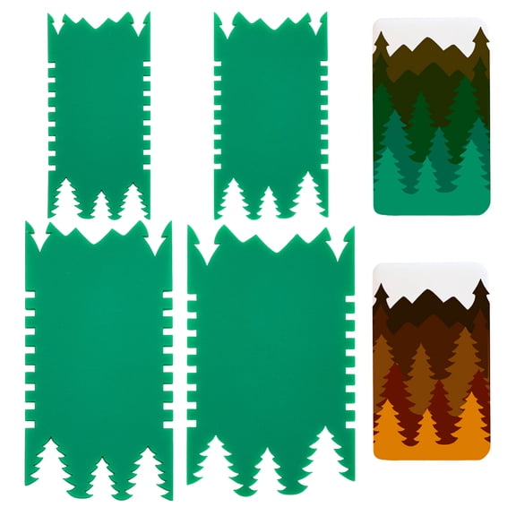 4 PCS Acrylic Soap Template Soap Scraper Shaping Tool Sea Green Acrylic Soap Making Kits Tree Shape Soap Sculpture Tools Soap Shaping Tools