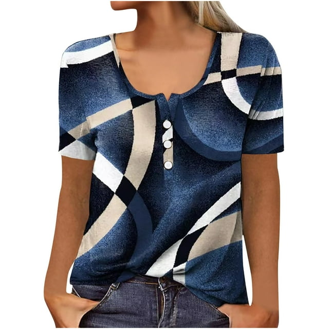 Pompotops Mode Femme Été Manches Évasées Trois Quarts Dentelle Florale Blouse de Bureau