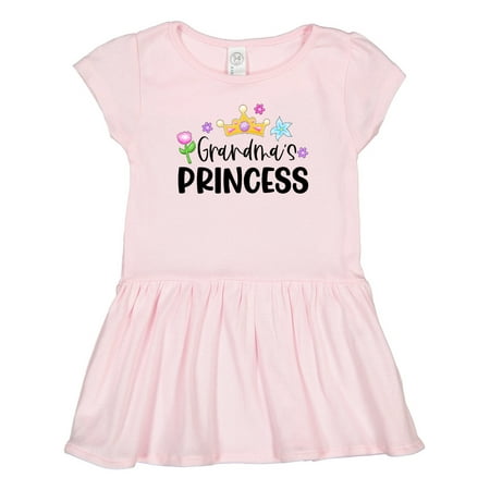 

Inktastic Grandma s Princess Crown and Flowers Gift Toddler Girl Dress