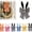 Black, variant on 16" Bunny Ears Wreath Bow for Easter Buffalo Plaid Easter Wreath Bow with Bunny Ears Holiday Fabric Decorative Bows for Tree Topper Front Door Wall Window Home Party