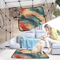 thumbnail image 7 of Qxltty Colorful Gilt Marble Cat litter Pads Pet Set of 3 Diaper Mats Center Anti-leakage Layer Absorbent Soft and Comfortable, 7 of 7