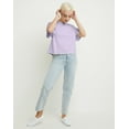 thumbnail image 4 of Hanes Women's Garment Dyed Cropped Cotton T-Shirt Future Lavender XL, 4 of 5