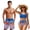 250th Flag Eagle, variant on Couple Swimsuits Matching Set 250th USA Flag Bikini Women's Twist Front Swimwear Sets Mens Swim Trunks Matching Bathing Suits for Couples Tummy Control High Waisted Swimwear Woman S