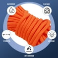 thumbnail image 2 of 98.4ft Water Floating Lifesaving Rope Professional Throwing Rope Rescue Lifeguard Lifeline with Carabiner and Hand Ring for Swimming Boating Fishing 2000N Capacity, 2 of 6
