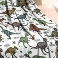 thumbnail image 3 of White Dinosaurs Label Pattern Blanket,Comfortable Soft Lamb Wool Throw Blanket,All Season,Warm Lightweight Blankets for Sofa Bed Couch Living Room Chair,30"x40", 3 of 4