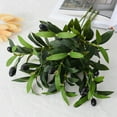 thumbnail image 3 of Mdesiwst 1Pc Artificial Olive Leaf Branch with Stem Faux Green Plants Greenery Home Table Centerpiece Wedding Decoration, 3 of 8
