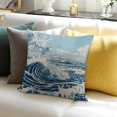 thumbnail image 3 of PRATYUS Wave Ocean Sky Pillow Cushion Case for Home Sofa Couch Decor 20x20in, 3 of 5