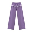 thumbnail image 5 of Wide Leg Sweatpants for Women Fashion Solid Color Loose Elastic Waist High Waist Straight Leg Long Pants With Lace Pockets, 5 of 6