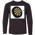 thumbnail image 3 of Inktastic Dart Board Long Sleeve Youth T-Shirt, 3 of 5