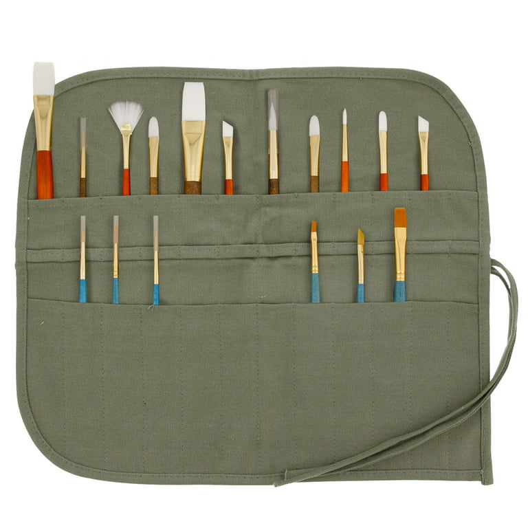  Paint Brush Holder 30 Slots Roll Up Canvas Paint Brush Bag  Artist Draw Pen Watercolor Oil Brushes Case, Paint Brush Bag