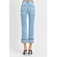 thumbnail image 3 of Risen Jeans - High Rise Ankle Straight Cuffed Jeans (25.5" - 29" Inseam) - RDP5580RT, 3 of 9