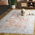 thumbnail image 3 of Safavieh Arizona 8'-0" X 10'-0" Polyester Power Loomed Rug In Turquoise / Rust, 3 of 9