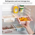 thumbnail image 4 of Cajón ajustable para refrigerador, cesta de almacenamiento retráctil de plástico PP de alta calidad, organizador debajo del estante que ahorra espacio para bebidas enlatadas, verduras, carnes y, 4 of 5