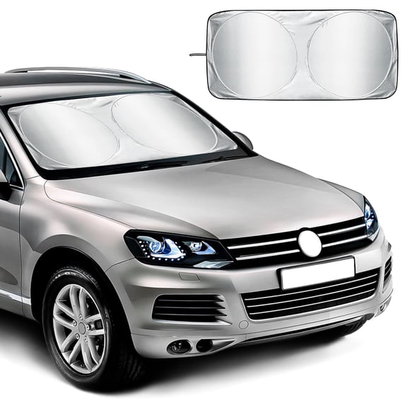 SOCOOL UV Protection Automotive Window Shades, Polyester Black, 64 x 33.8 in