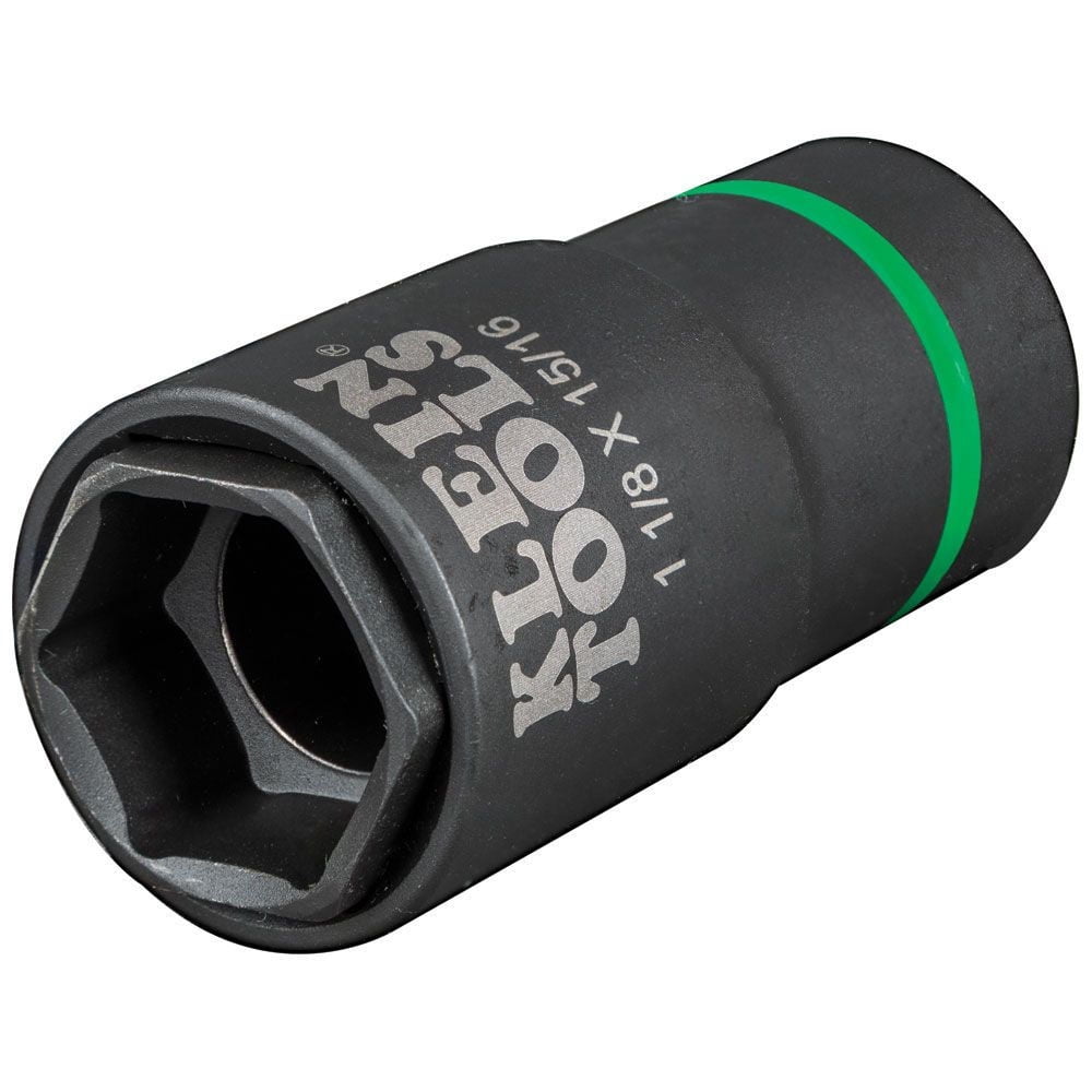 Klein Tools 66066 1-1/8 in. and 15/16 in. 2-in-1 6-Point Impact Socket