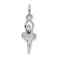 thumbnail image 3 of 14K White Gold Charm Pendant 20 mm 6 Ballerina, 3 of 4