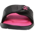 thumbnail image 3 of Under Armour Girls Ignite IX Slide Sandal, Black (002)/White, 3 M US Little Kid, 3 of 5