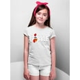 thumbnail image 3 of Gobble Thanksgiving Dinner Funny Turkey Face Youth T-shirt For Kids, XS, White, 3 of 6