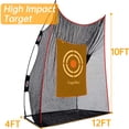 thumbnail image 3 of Gagalileo Filet de Frappe de Golf pour Cour Arrière, Filet de Golf, Terrain de Conduite, Filet de Golf Robuste avec Cible de Golf et Sac de Transport, 12x10x4 Pi, 3 of 4