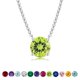 thumbnail image 1 of JeenMata Hermoso Colgante Solitario de Peridoto de Talla Redonda de 1 Quilate (Piedra Natal de Agosto) en Oro Blanco de 18 K, para Mujer y Adulto, 1 of 6