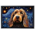 thumbnail image 2 of Petit Basset Griffon Vendeen Dog Canvas Van Gogh Starry Night Wall Art Gifts Canvas Wall Art Frame Music Artist Customized Canvas Framed Photo Art Work For The Bedroom(Gifts For Dog Lover ), 2 of 6