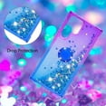 thumbnail image 5 of Case for Samsung Galaxy S22 Ultra with Magnetic Ring Kickstand, Gradient Quicksand Glitter Flowing Liquid Floating Cute Phone Case Clear TPU Cover for Samsung Galaxy S22 Ultra JB Purple Navy, 5 of 14