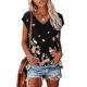 thumbnail image 2 of Blusa de manga corta con cuello en V, informal, cómoda y elegante para mujer OAVQHLG3B Store lin121212, 2 of 4