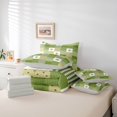 thumbnail image 6 of jejeloiu Modern Geometric Plaid 7-Piece Bedding Comforter Set,Retro Rhombus Pattern King Bedding Sets,Green Polka Dots Bed Sheets For Girls Boys,Super Cozy Room Decor Reversible, 6 of 8